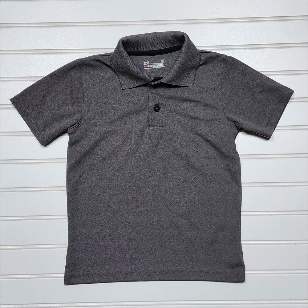 Under Armour Toddler Heatgear Athletic Polo Shirt Size 3T Gray